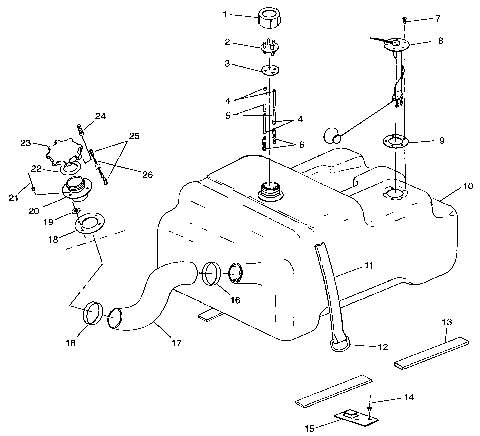 FUEL TANK w/SEPARATE FUEL SENDER   and PICK-UP  SLT 750 B954170 (4930563056A009)