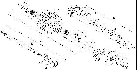 DRIVE TRAIN SHAFTS AND BRAKE ASSEMBLIES [108094]
