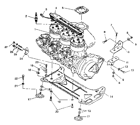 ENGINE MOUNTING SLT 750 B944170 (4925942594011A)