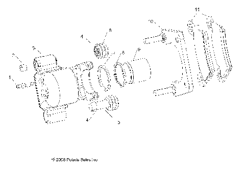 BRAKES, REAR CALIPER - R16RTA57A1/A4/A9/B1/B4/B9/EAP/EBP (49RGRCALIPERRR097004X4)