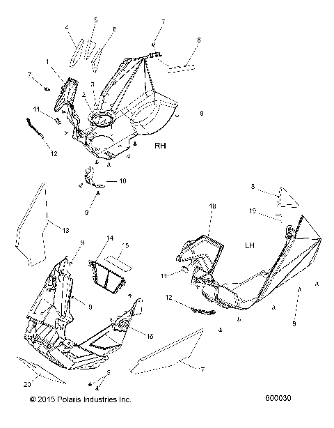 BODY, FENDERS AND NOSEPAN ASM. - S16EN8/EY8 ALL OPTIONS (600030)