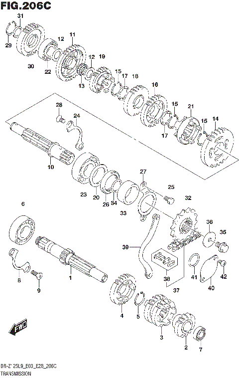 TRANSMISSION (DR-Z125LL9 E28)