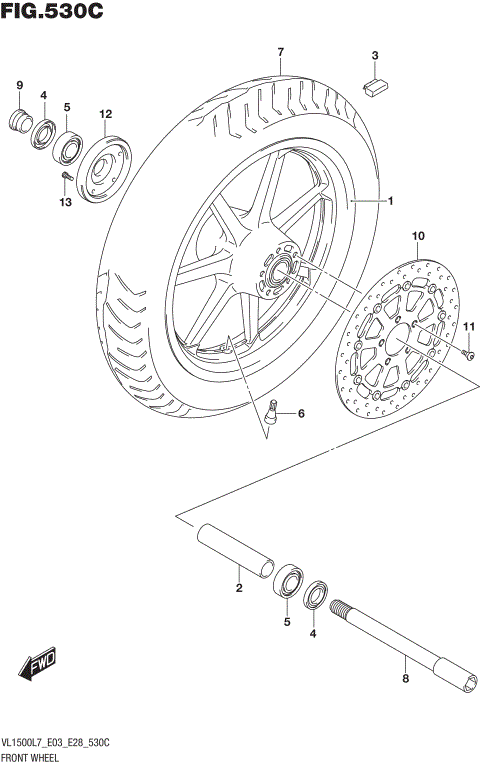 FRONT WHEEL (VL1500BL7 E33)