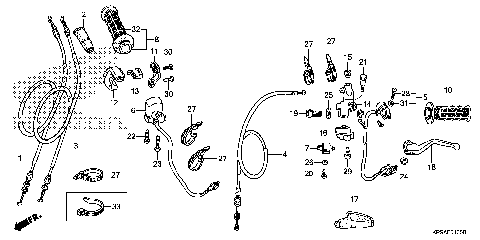 HANDLE LEVER@SWITCH@CABLE
