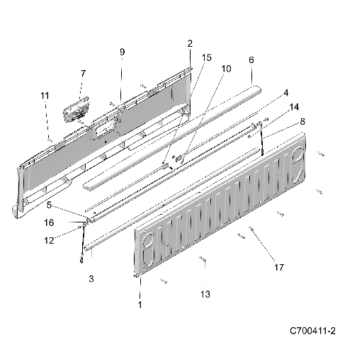 BODY, BOX, TAILGATE - D20BBP99A4/B4/FP99A4 (C700411-2)