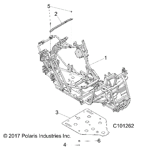 CHASSIS, MAIN FRAME AND SKID PLATE - A19DAE57D5 (C101262)
