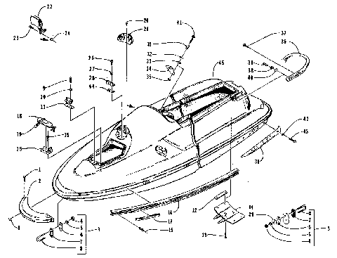 HULL AND RELATED PARTS ASSEMBLY [72637]
