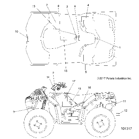 BODY, DECALS - A19SXN85A8 [101317]