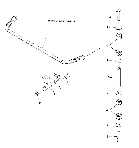 STABILIZER BAR, REAR - R07RB50AA/RH50AA (4999202119920211C10)