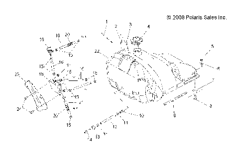 FUEL SYSTEM, FUEL TANK and FUEL LINES - S09NJ5BS/BSF/BSL/BE (49SNOWFUEL09TRAIL)