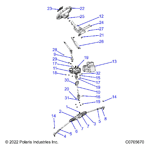 STEERING, STEERING ASM. - G22GMK99AP/BP (C0705670)