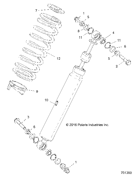 SUSPENSION, REAR SHOCK MOUNTING - Z17VJE57AR (701360)