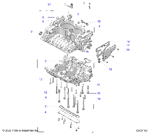 ENGINE, CRANKCASE - S26TLF9FSL (C603162)