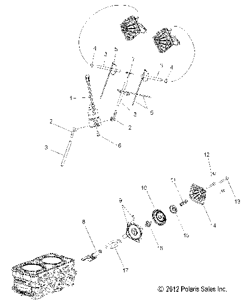 ENGINE, EXHAUST VALVES and SOLENOID - S15CG8/CH8 ALL OPTIONS (49SNOWEXHAUSTVALVES13800LE)