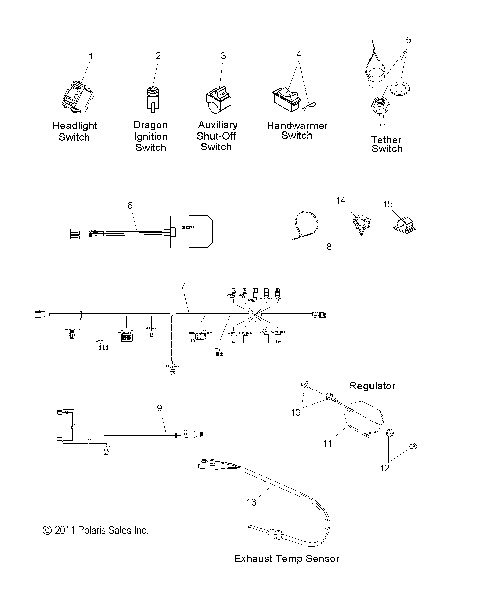 ELECTRICAL, SWITCHES and COMPONENTS - S12MX6JSA/JEA (49SNOWELECT12600RCR)