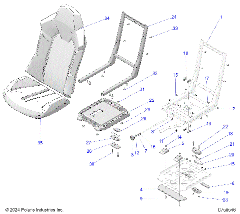 BODY, SEAT ASM. - G25GAB99CM (C750546)