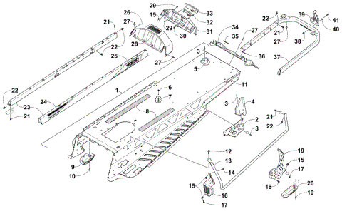 TUNNEL AND REAR RACK ASSEMBLY