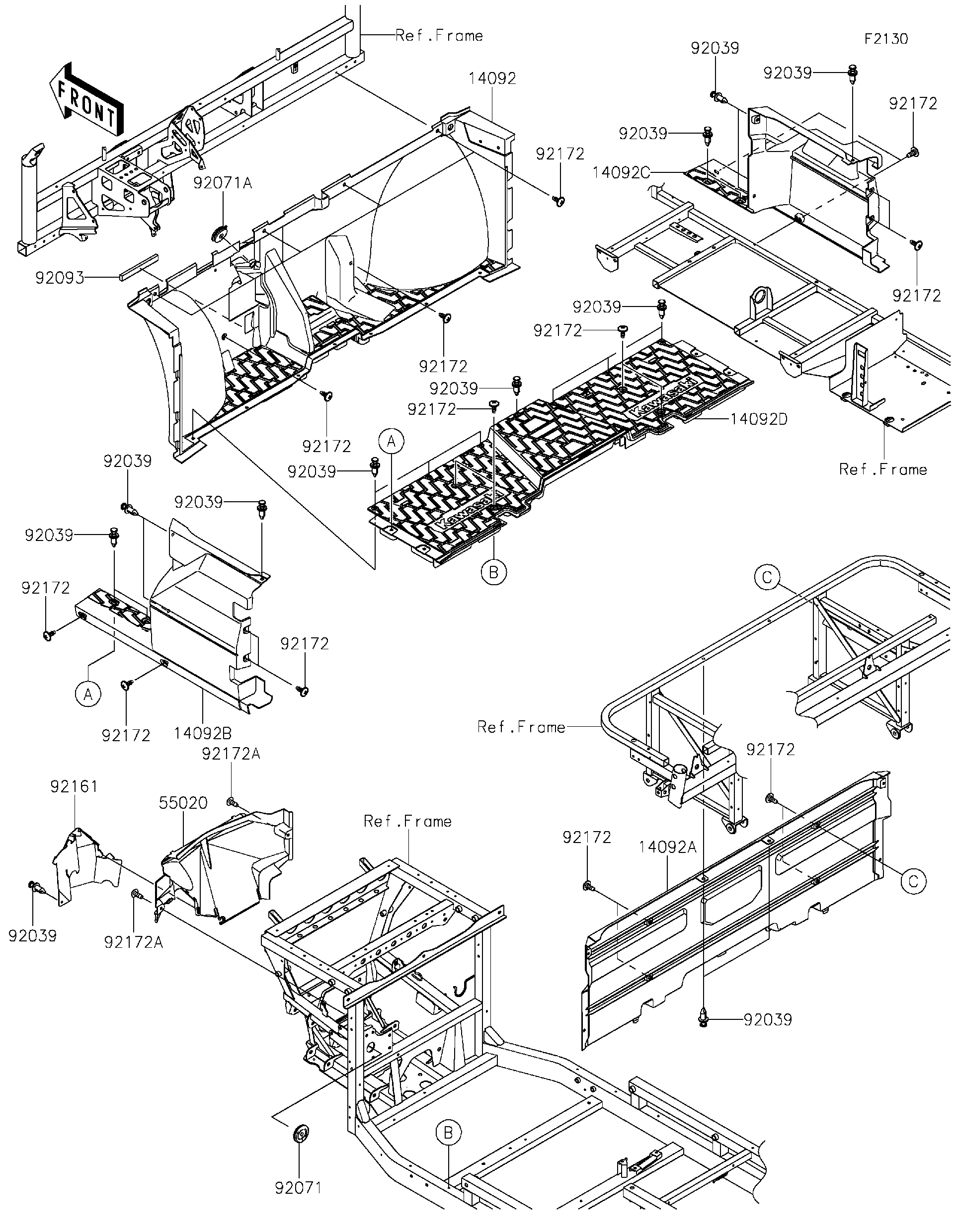 2018 Kawasaki MULE PRO-FX Frame Fittings(Front) Utility