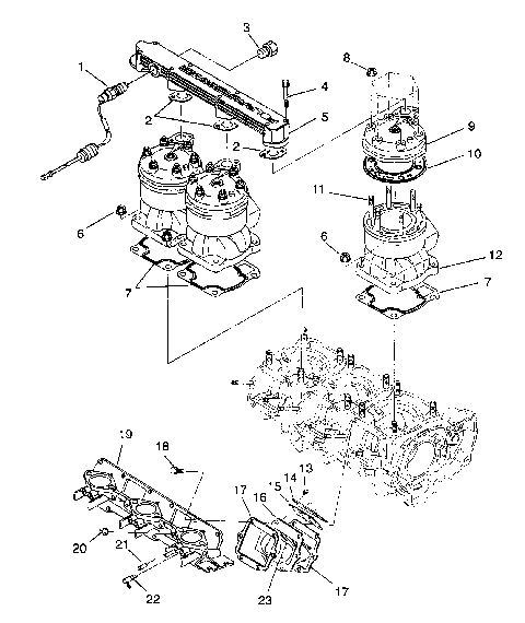 CYLINDER and MANIFOLD SLT 750 B944170 (4925942594024A)