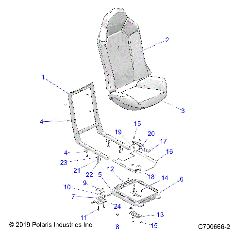 BODY, SEAT ASM. AND SLIDER - Z21S1E99AR/BR (C700666-2)