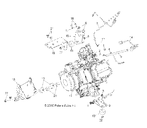 ENGINE, MOUNTING - R12RH50AG/AH/AM/AR/AZ (49RGRENGINEMTG11500EFI)