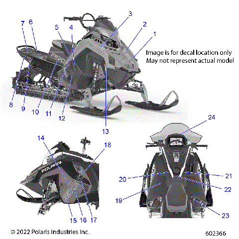 BODY, DECAL, BLACK SIDE PANEL W/FLAT BLACK ACCENT - S23TFM8MS (602366)