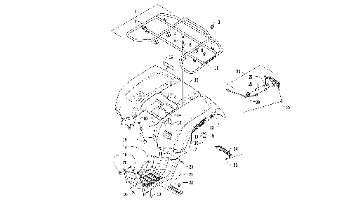 REAR RACK, BODY PANEL, AND FOOTWELL ASSEMBLIES [300999]