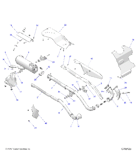 ENGINE, EXHAUST - A26SED57C1 (C760125)