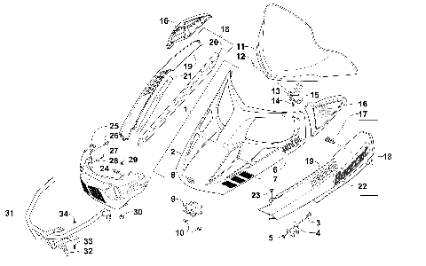 HOOD, WINDSHIELD, AND FRONT BUMPER ASSEMBLY [101630]