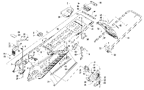 TUNNEL, REAR BUMPER, AND SNOWFLAP ASSEMBLY [97999]