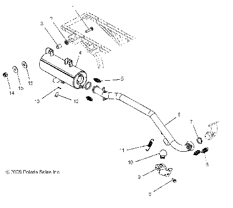 EXHAUST SYSTEM - A07BA50FA (49ATVEXHAUST07SCRMIN)