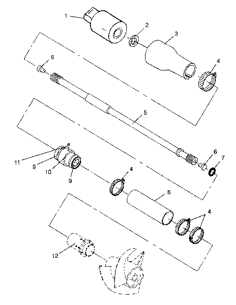 DRIVE SYSTEM SLX 780 B964287 and  Intl. SLX 780 I964287 (4937443744B002)