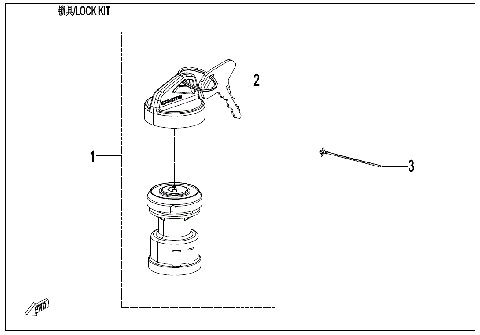 LOCK KIT (FUEL TANK CAP WITHOUT KEYHOLE)