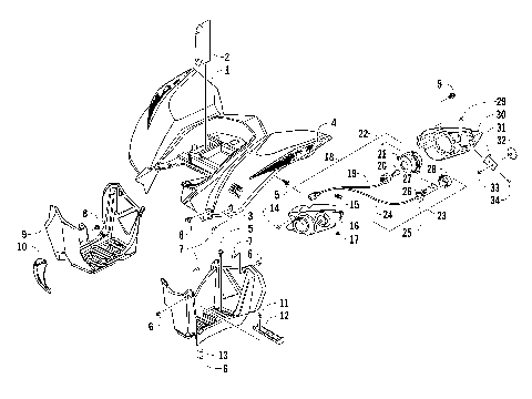 REAR BODY AND TAILLIGHT ASSEMBLY [96035]
