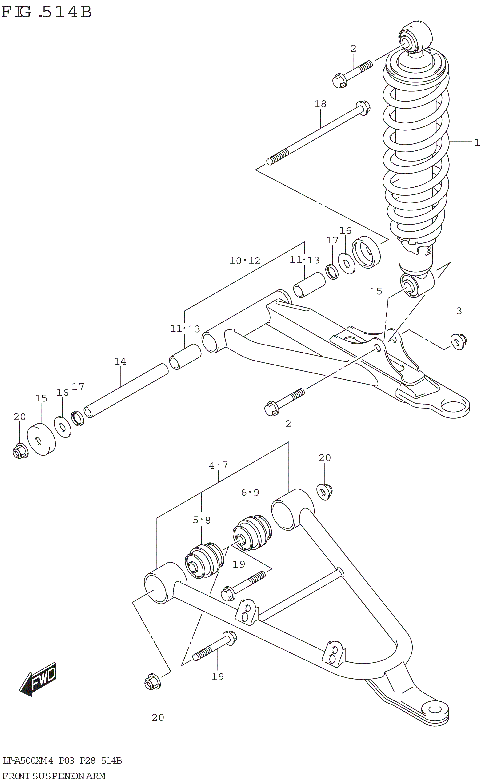 FRONT SUSPENSION ARM (LT-A500XP)