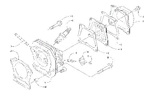 CYLINDER HEAD AND AIR BREATHER ASSEMBLY [105917]