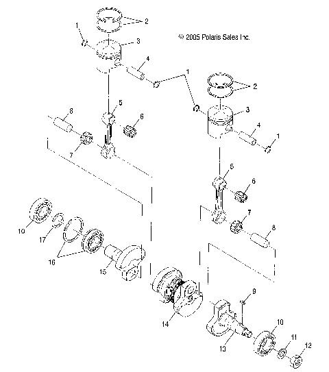 ENGINE, PISTON and CRANKSHAFT - S07ND3AS (4997199719C05)