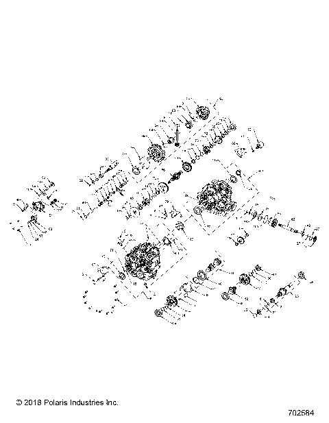 DRIVE TRAIN, MAIN GEARCASE INTERNALS (TO 9/30/2019) - R19RRED4F1/N1/J1/SD4C1 (702584)