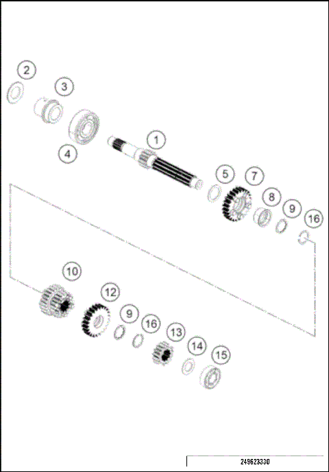 TRANSMISSION I - MAIN SHAFT