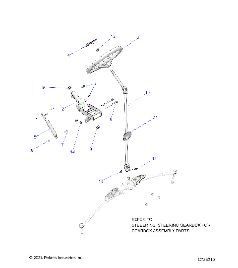 STEERING, STEERING ASM. - R25T6A99A1/B1 (C733310)