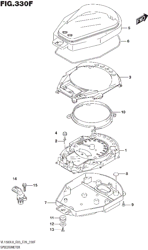 SPEEDOMETER (VL1500TL8 E28)