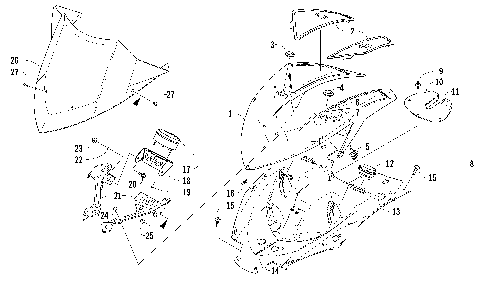 POD AND WINDSHIELD ASSEMBLY [99878]