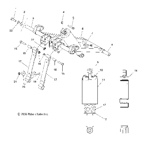 TORQUE ARM, FRONT - S07PK6FS/FE/PM6FS/PM6FSA (49SNOWFTA600RMK)