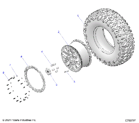WHEELS, FRONT/REAR - Z25RPP2KAE/BE (C750797)