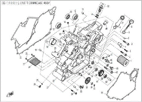 LEFT CRANKCASE ASSY
