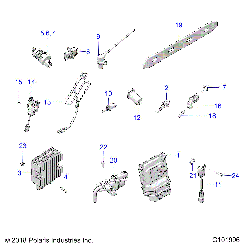 ELECTRICAL, SWITCHES, SENSORS, ECU and CONTROL MODULES - A20SXA85A1/A7/CA1/CA7/E85A9/AF/AP/CA9/CAF/CAP/V85AP/CAP (C101996)