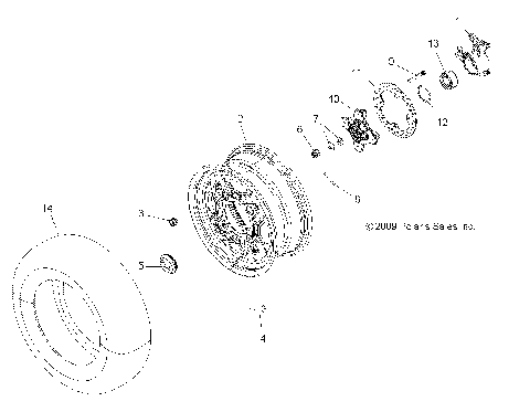 WHEELS, FRONT and HUB - A15SVA85HD (49ATVWHEELFRT10SPXP550)