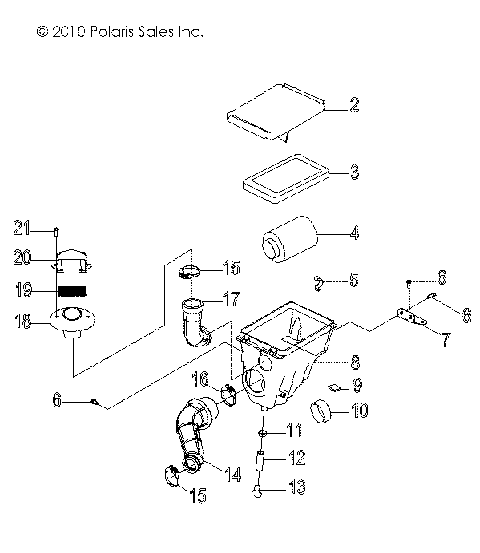 ENGINE, AIR INTAKE SYSTEM - R12VA17AA/AC (49RGRAIRBOX11RZR170)