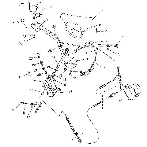 STEERING ASSEMBLY SLT 750 B954170 (4930563056A013)