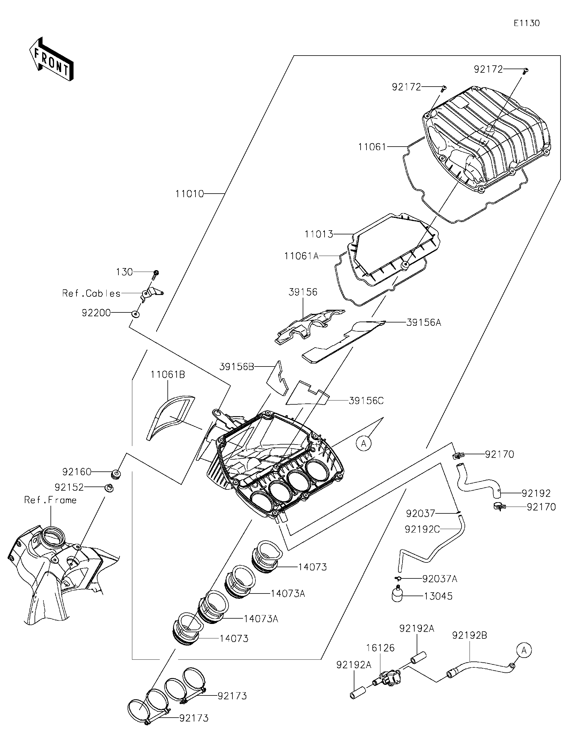 2019 Kawasaki NINJA ZX-6R Air Cleaner Motorcycles Parts
